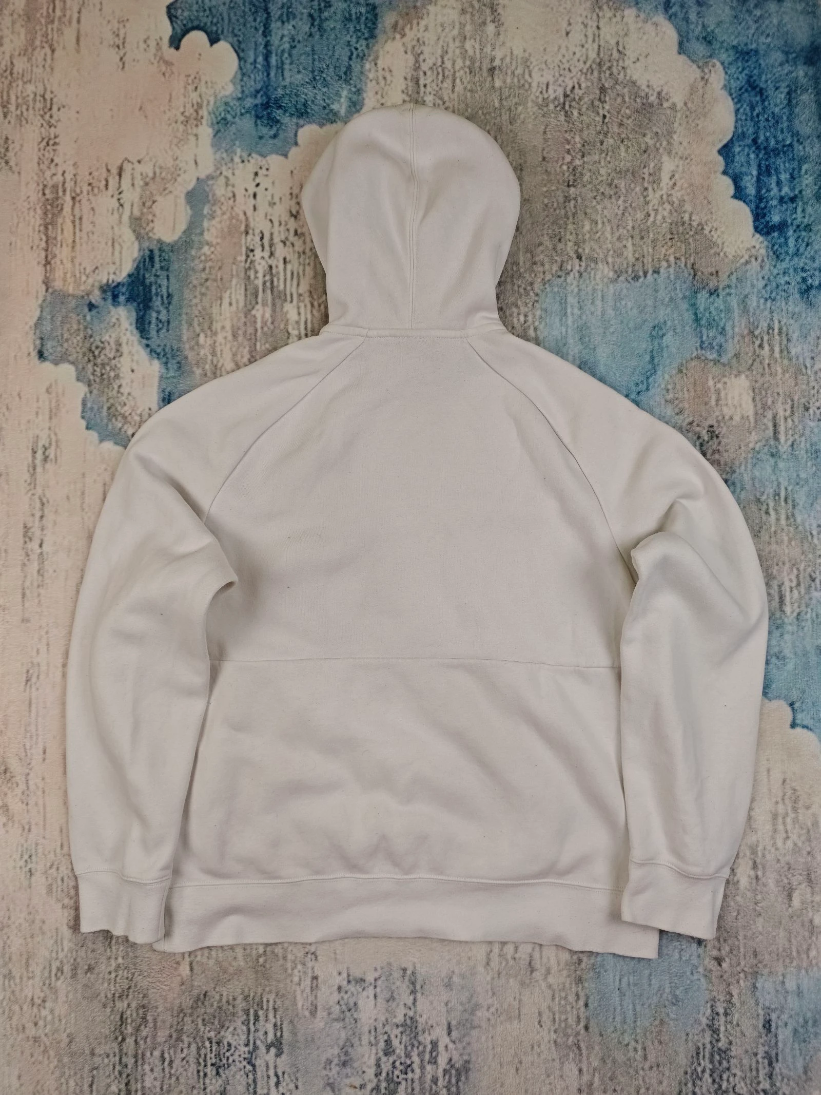 Moletom com capuz Nike Air branco cinza forrado Streetwear Y2K tamanho M – photo 11